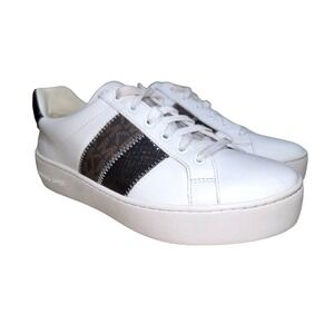Michael Kors Women's Poppy White Logo Design Sneakers Size 7‎ M